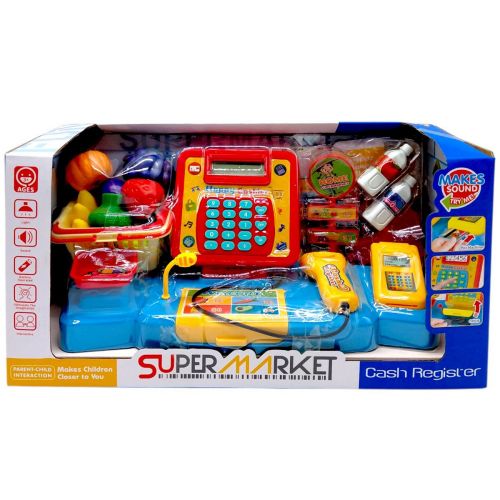 Кассовый аппарат "Супермаркет" (ГОЛУБОЙ)  мініатюра фото 1