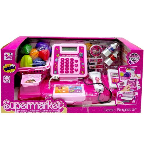 Кассовый аппарат "Супермаркет" (РОЗОВЫЙ)  мініатюра фото 1