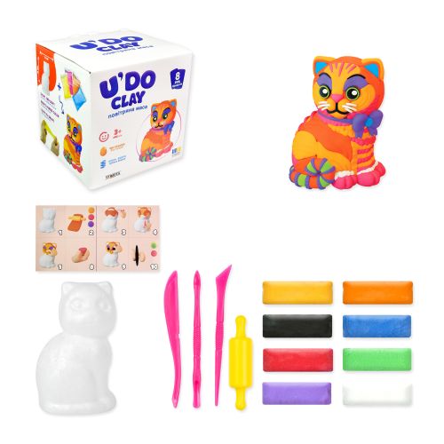 Набір для творчості "Котик UʼDO Clay"  мініатюра фото 1