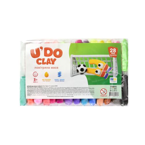 Набір для творчості "UʼDO Clay" 28 шт, брикет 6 г (укр)  мініатюра фото 1