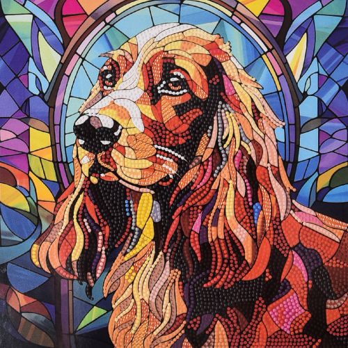 Алмазна мозаїка "Вірний пес" 30х30 см  мініатюра фото 1