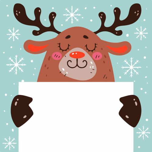 Картина по номерах "Олень з листівкою" 20х20 см  мініатюра фото 1