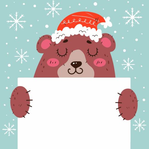 Картина по номерах "Ведмедик з листівкою" 20х20 см  мініатюра фото 1