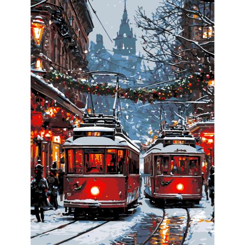 Картина по номерах "Святкове місто" 30х40 см  мініатюра фото 1