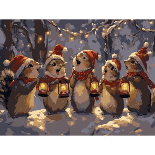 Картина по номерах "Хор білок" 30х40 см  мініатюра фото 1