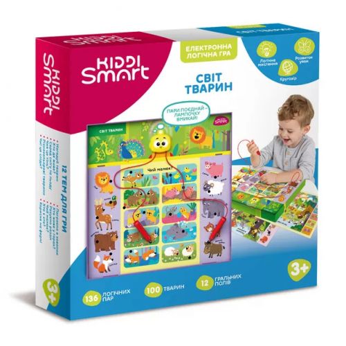 Электронная логическая игра KIDDI SMART - ВИКТОРИНА МИР ЖИВОТНЫХ S2  мініатюра фото 1