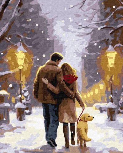 Картина за номерами - "Сімейна прогулянка" ©art_selena_ua, 40х50см  мініатюра фото 1