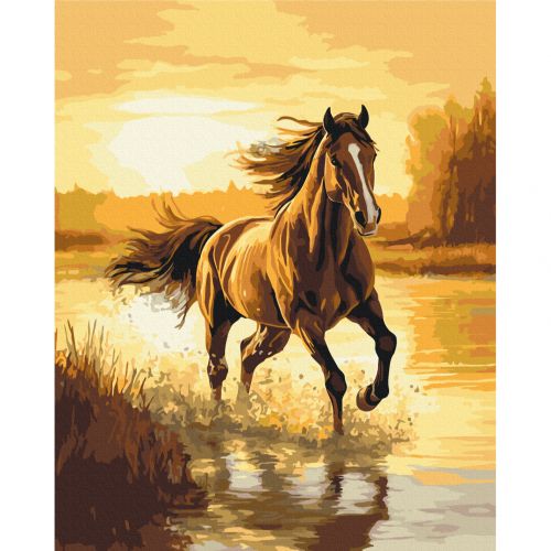 Картина по номерам "Ветер в гриве" 40x50 см.  мініатюра фото 1