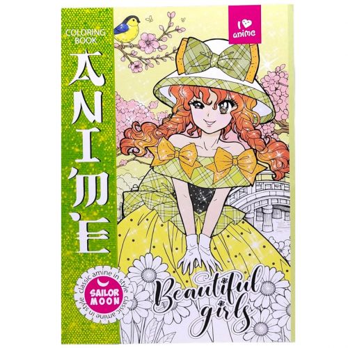 Розмальовка "Аніме" 21х29,7 см. , 8 аркушів  мініатюра фото 1