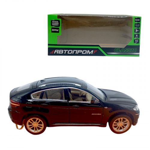 Машина АВТОПРОМ 1:32 BMW X6 (ЧОРНА) кор 18*8*9 см.  мініатюра фото 1