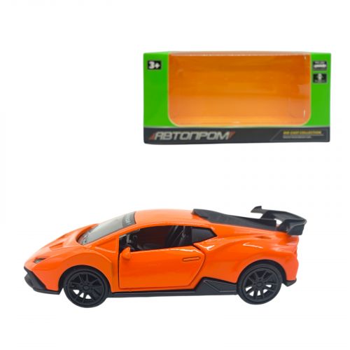 МАШИНА.  АВТОПРОМ 1:39 LAMBORGHINI (ПОМАРАНЧЕВА)  мініатюра фото 1