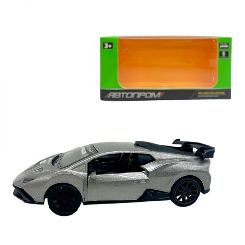 МАШИНА.  АВТОПРОМ 1:39 LAMBORGHINI (СІРА)  мініатюра фото 1