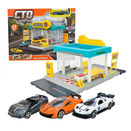 Ігровий набір СТО, короб.  30*23,5*6см  мініатюра фото 1