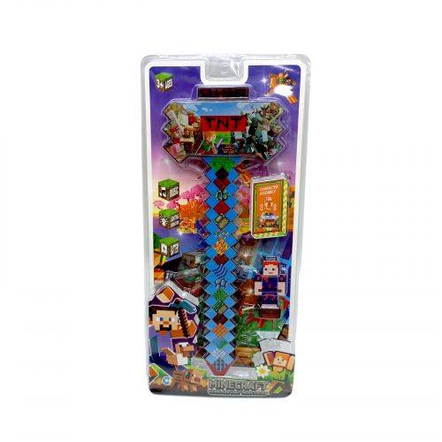 МЕЧ MINECRAFT НА БЛІСТЕРІ (БЛАКИТНИЙ) фото