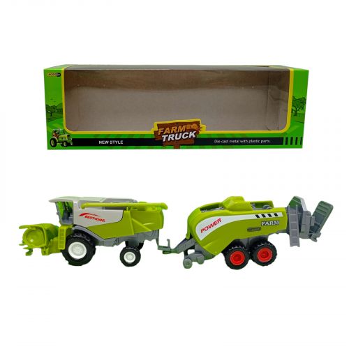 КОМБАЙН З САЛАТОВИМ ПРИЧЕПОМ  мініатюра фото 1