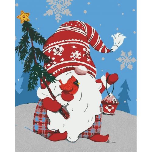 Картина по номерам з фарбами металік "Новорічний секрет" 40х50 см  мініатюра фото 1