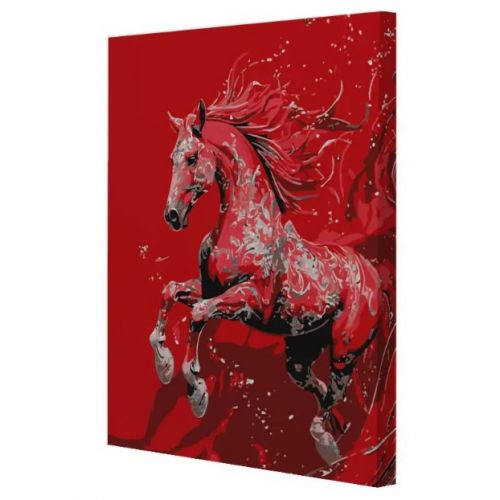 Картина по номерам з фарбами металік "Червоний шторм" 40х50 см  мініатюра фото 1