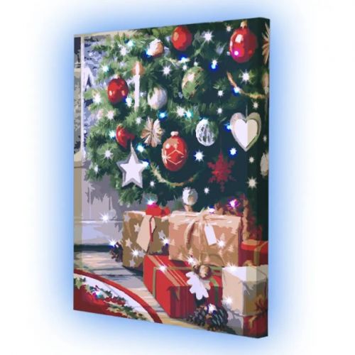 Картина по номерах зі світлодіодною підсвіткою "Святковий настрій" 40х50 см  мініатюра фото 1