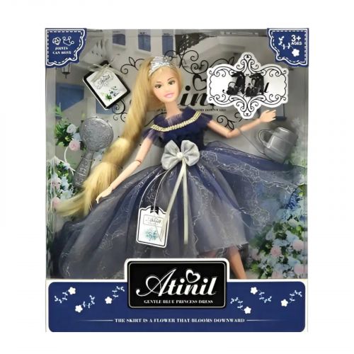 Кукла 29см (БЛОНДИНКА В СИНЕМ ПЛАТЬЕ)  мініатюра фото 1