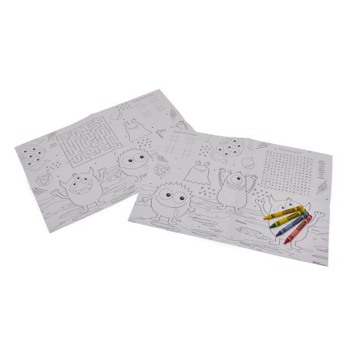 Підложки-розмальовки Crayola “Монстри” 2 шт з олівцями  мініатюра фото 1