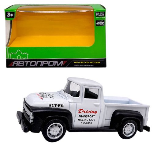 МАШИНА АВТОПРОМ (металева) PICKUP (БІЛИЙ)  мініатюра фото 1