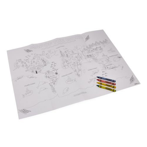 Розмальовка Crayola “Карта світу: Навколо Землі” з олівцями  мініатюра фото 1