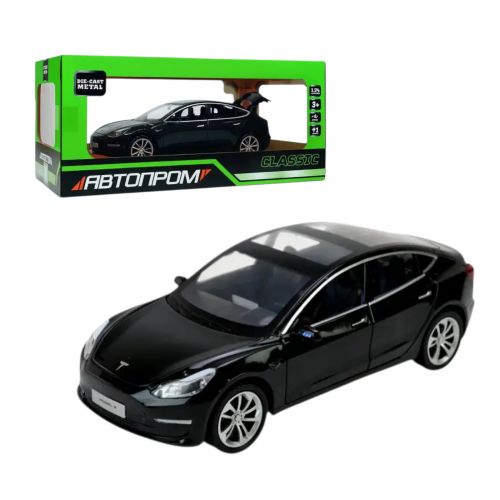 МАШИНА 1:24 Tesla model 3 (ЧЕРНАЯ)  мініатюра фото 1