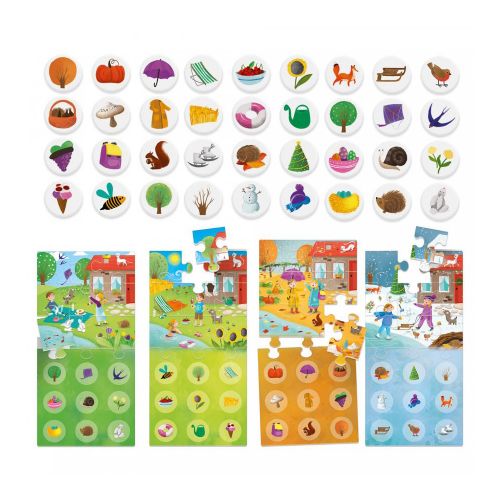 Розвиваючий пазл HEADU Лото 4 сезони  мініатюра фото 1