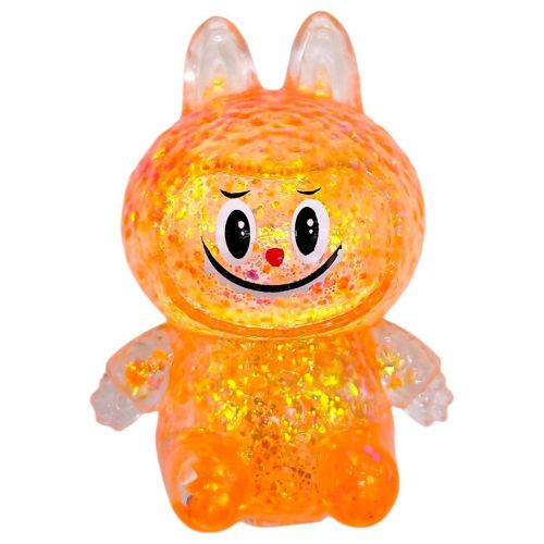 Антистрес жуйка-тягучка "Монстрик Лабубу" 10 см (ПОМАРАНЧЕВИЙ) фото