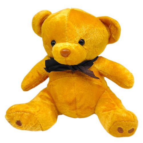 Мʼяка іграшка "Ведмедик з бантом" 17 см (РУДИЙ)  мініатюра фото 1