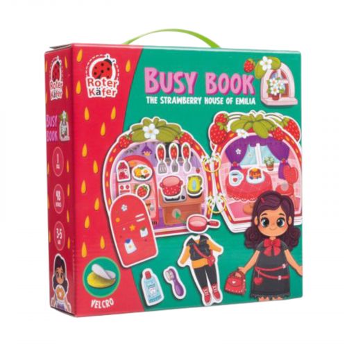Гра розвиваюча з липучками.  Бізі Бук.  Полуничний будиночок Емілії.  мініатюра фото 1