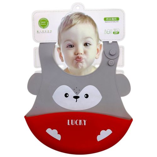 Слинявчик силіконовий (СІРИЙ ЇЖАЧОК)  мініатюра фото 1