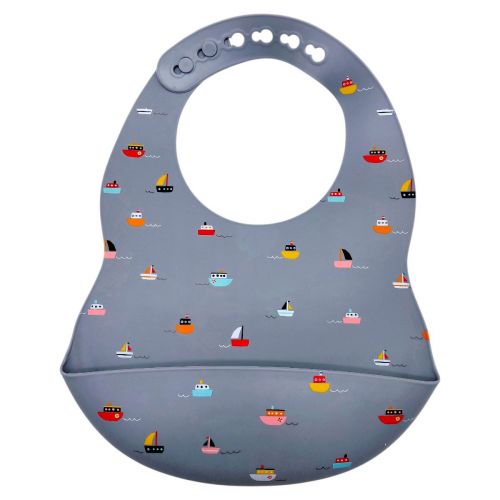 Слинявчик силіконовий (СІРИЙ)  мініатюра фото 1