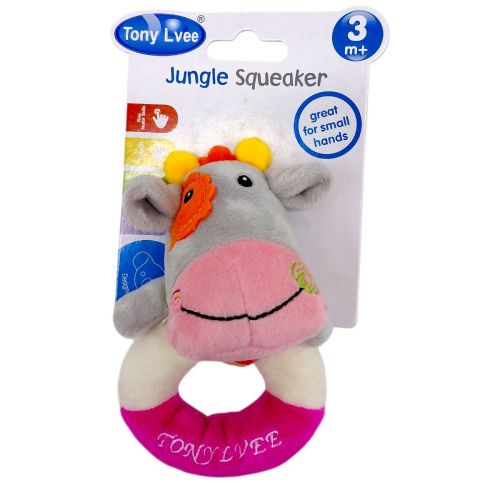 М`яка іграшка-брязкальце "TONY LVEE" (КОРІВКА)  мініатюра фото 1