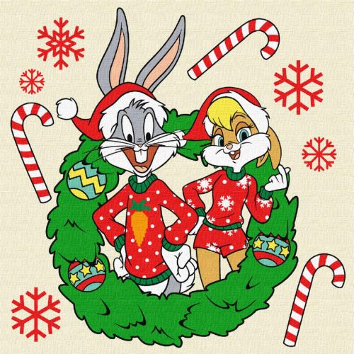 Картина по номерах "Bugs & Lola" 25х25 см  мініатюра фото 1