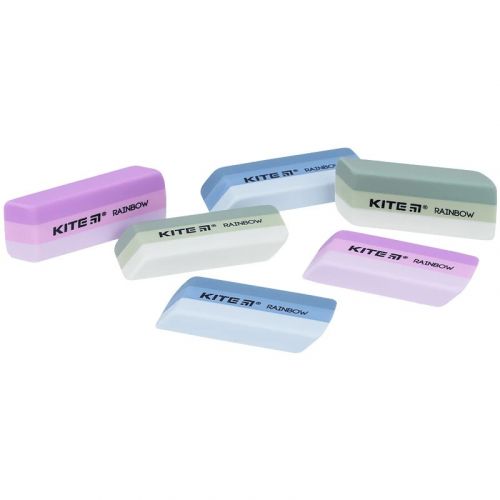 Гумка кольорова Rainbow, асорті  мініатюра фото 1