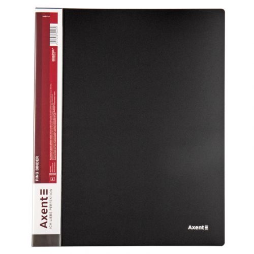 Папка на 4-х кільцях, 35 мм, чорна  мініатюра фото 1