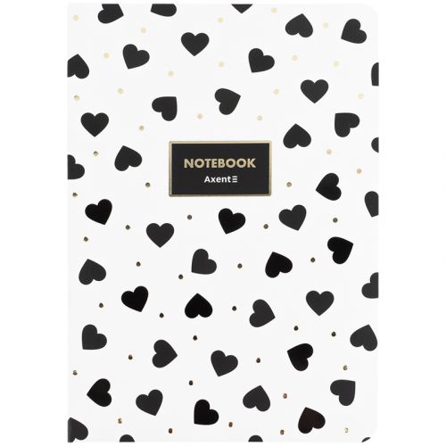 Книга записна  A5, 80 арк.  кл. , Black&White  мініатюра фото 1