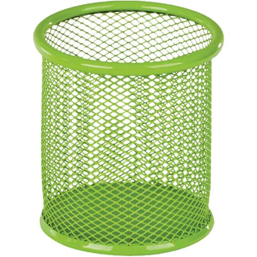Підставка для ручок кругла 80х80х100мм, мет, салатова  мініатюра фото 1
