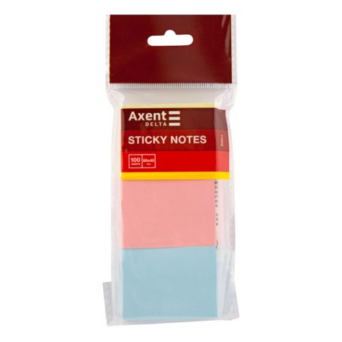 Блок паперу з клейким шаром 50x40мм,100арк,3шт  мініатюра фото 1