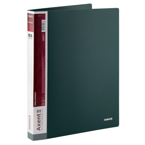 Папка на 2-х кільцях, 25 мм, зелена  мініатюра фото 1