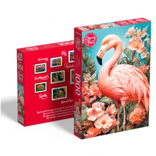 Пазли "Фламінго", 1000 елементів  мініатюра фото 1