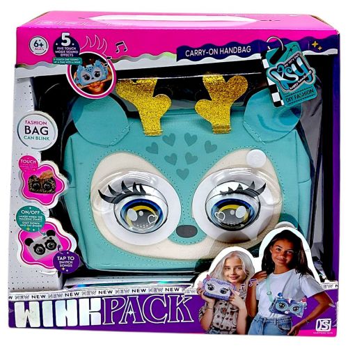 Інтерактивна сумочка (кліпає, звуки, музика, реагує на дотик) у коробці 25х24х10 см  мініатюра фото 1