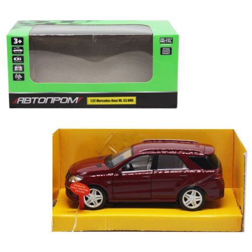 Уцінка.  Машинка металева "Mercedes-Benz ML 63 AMG із серії "Автопром" (вишнева) немає керма  мініатюра фото 1