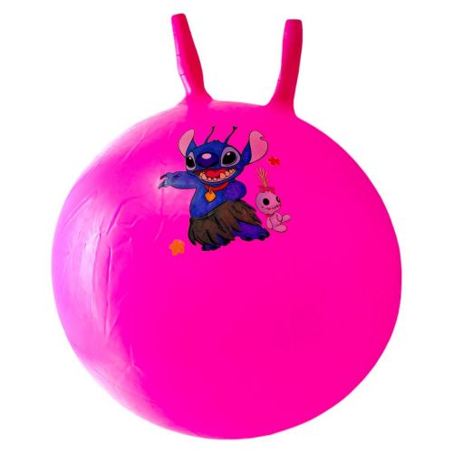 Мʼяч для фітнесу герой, діаметр 43 см (рожевий)  мініатюра фото 1