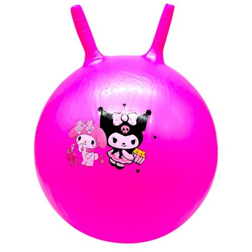 Мʼяч для фітнесу герой, діаметр 50 см (рожевий)  мініатюра фото 1