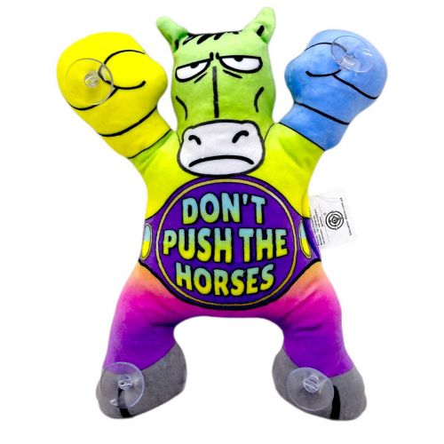 Іграшка м’яконабивна Кінь на липучках 22см(DON`T PUSH THE HORSES ЗЕЛЕНИЙ)  мініатюра фото 1