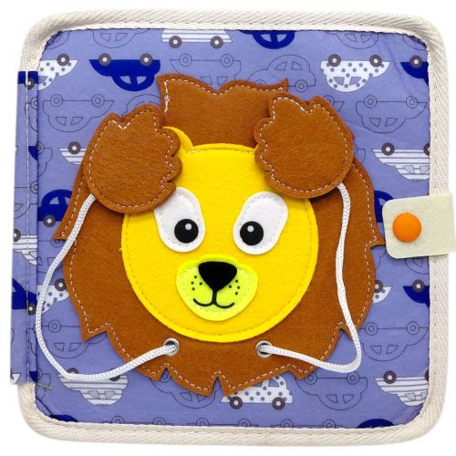 Мʼяка книжка-бізіборд (фетр, пальчикові ігри, сортер, елементи на липучках)  мініатюра фото 1