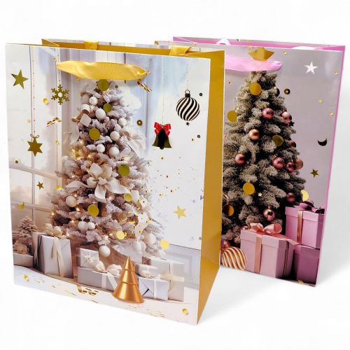 Пакет паперовий LARGE XMAS1 26x12,7x32,4 , 210gsm. асорті  мініатюра фото 1