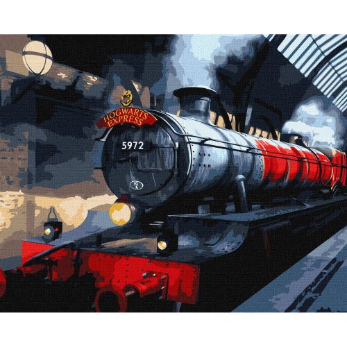 Картина за номерами з фарбами металік "Harry Potter: Гоґвортський експрес" 40х50 см  мініатюра фото 1